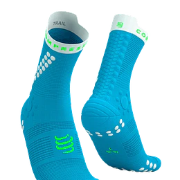 Pro Racing Socks v4.0 Trail - NORSE BLUE/NEON GREEN