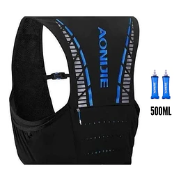 Chaleco de Hidratación Gale 5L Negro/Azul + 2 Soft Flask 500ml