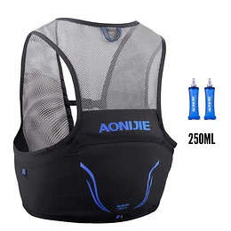 Chaleco de Hidratación 2.5L Gale Black/Blue + 2 Soft Flask 250 ml