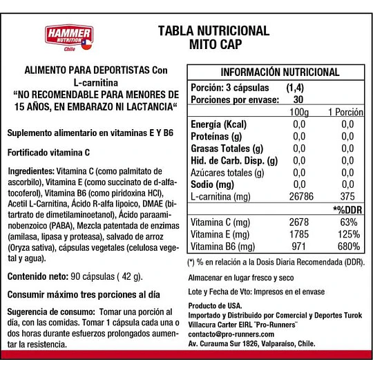 Protección Mitocondria – MITO CAPS – HAMMER NUTRITION