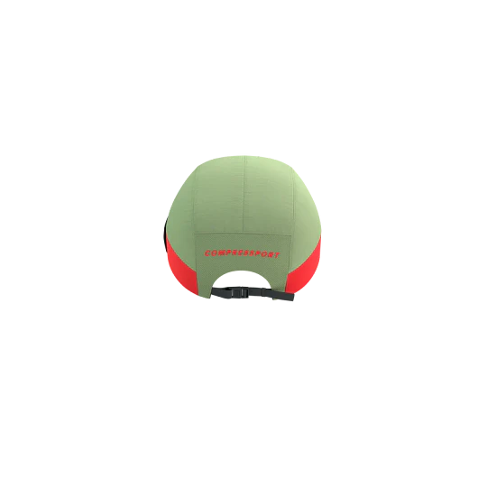 5 Panel Light Cap - Nile/Fluo Red