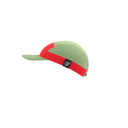 5 Panel Light Cap - Nile/Fluo Red