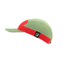 5 Panel Light Cap - Nile/Fluo Red