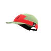 5 Panel Light Cap - Nile/Fluo Red