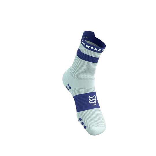 Pro Racing Socks V4.0 Run High - Star White/Orient Blue