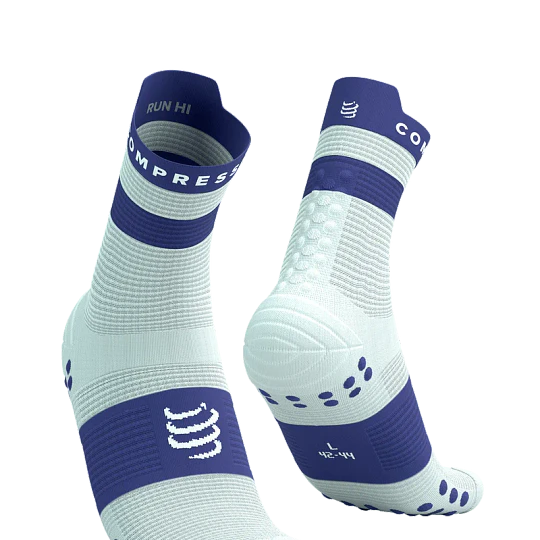 Pro Racing Socks V4.0 Run High - Star White/Orient Blue
