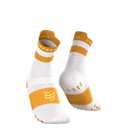 Pro Racing Socks V4.0 Run High - White/Sunflower