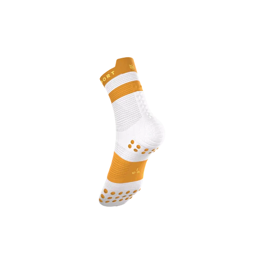 Pro Racing Socks V4.0 Run High - White/Sunflower
