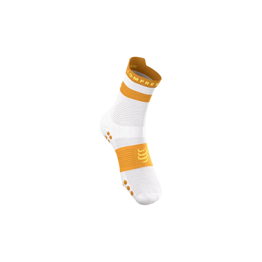 Pro Racing Socks V4.0 Run High - White/Sunflower