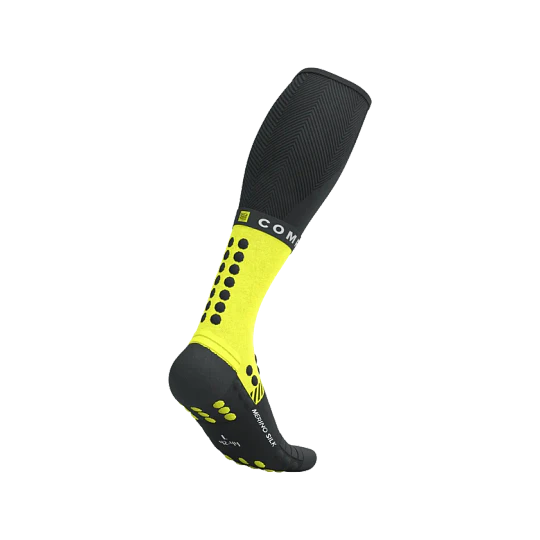 Full Socks Winter Run - Black/Safe Yellow