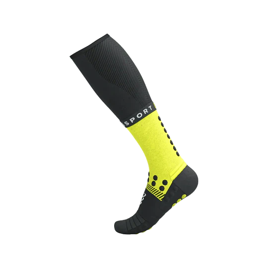 Full Socks Winter Run - Black/Safe Yellow