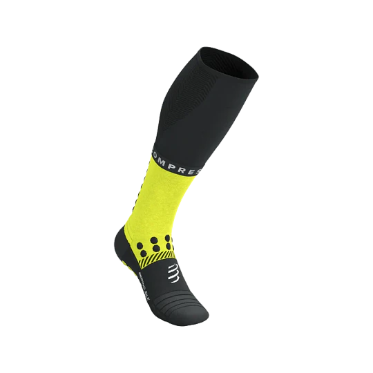 Full Socks Winter Run - Black/Safe Yellow