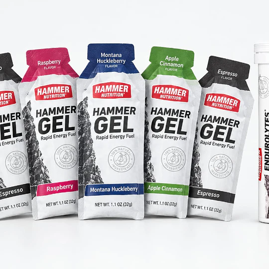 Pack X 5 Geles surtidos + Enduro Fizz- Hammer Nutrition 