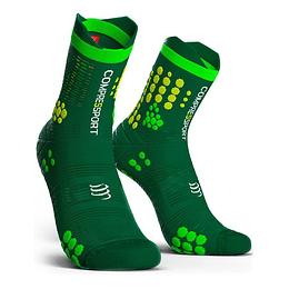 Calcetín Trail v3 Compressport - Green
