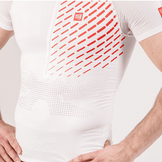 Trail Running Postural SS White Top Compressport