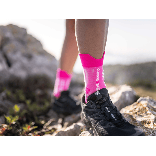 Calcetín Trail High V3 Pink Melange 
