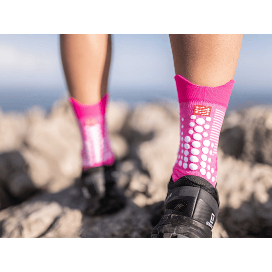 Calcetín Trail High V3 Pink Melange 