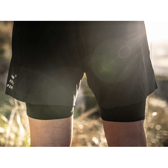 TRAIL 2 EN 1 SHORT NEGRO - NEW