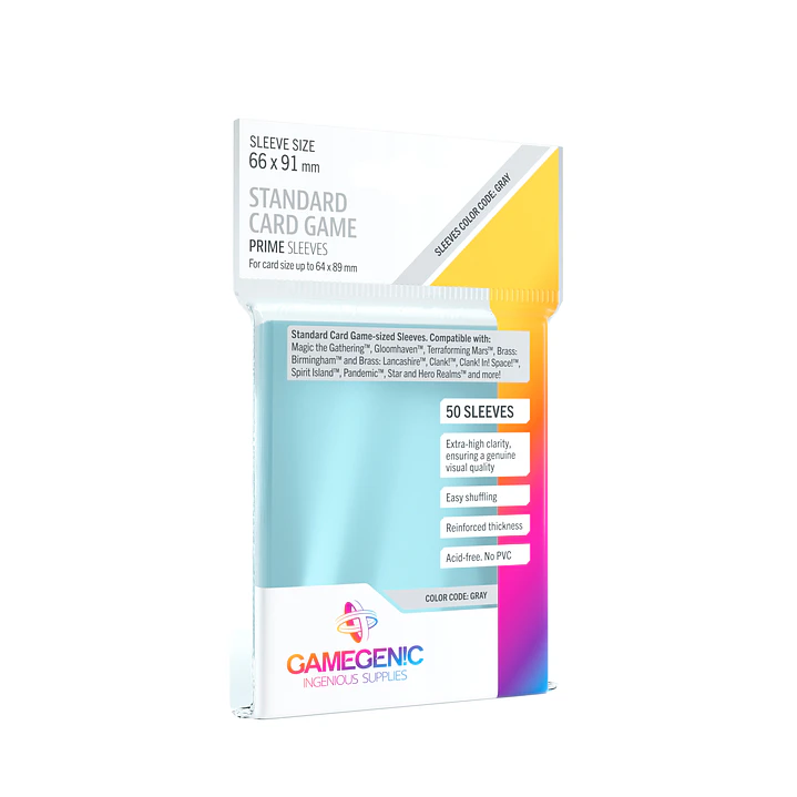 GG BGG SLEEVES PRIME STANDARD CARD GAME SLEEVES (50) 1