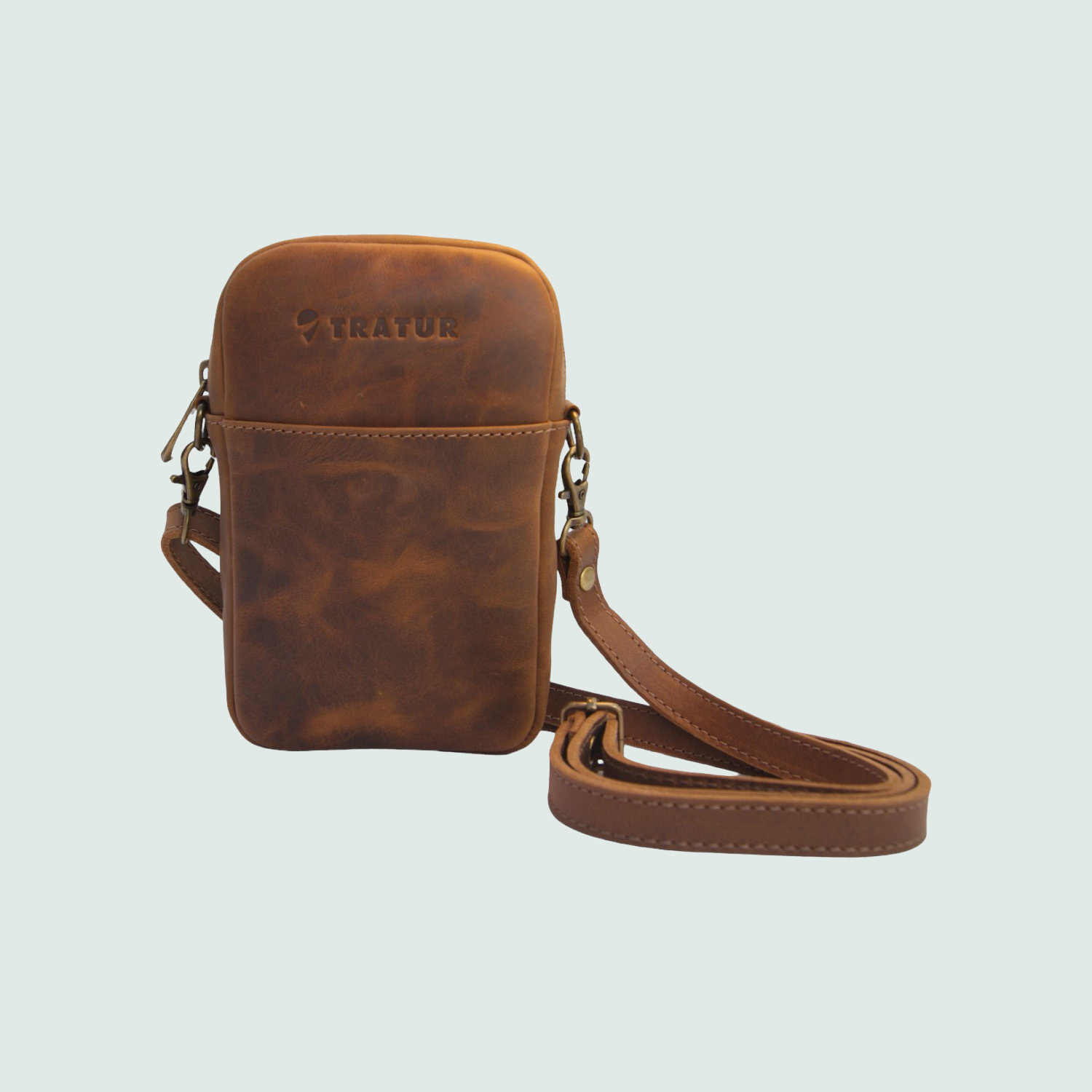 Cartera de Cuero Canela 2