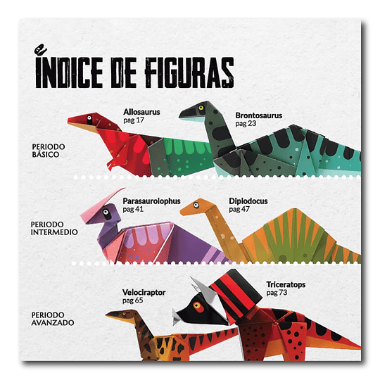 Dinosaurios de Papel - Animales prehistóricos en Origami