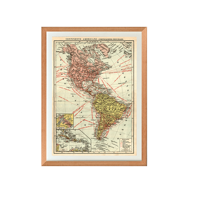 Mapa político América pineable 