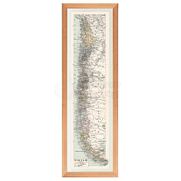 Mapa general de Chile pineable XL comienzos siglo XX