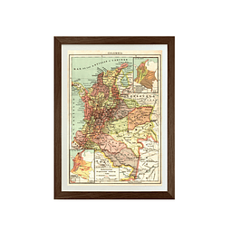 Mapa político Colombia pineable