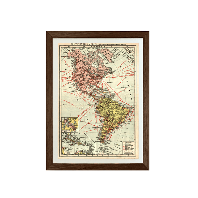 Mapa político América pineable 