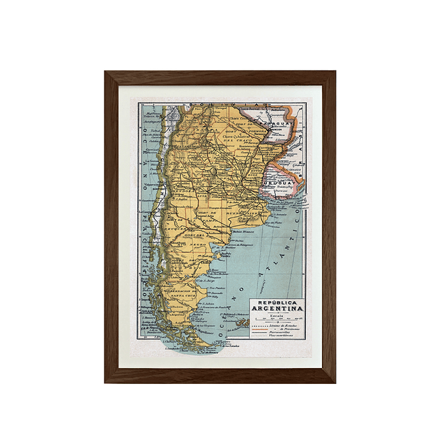 Mapa pineable Argentina fines siglo XIX