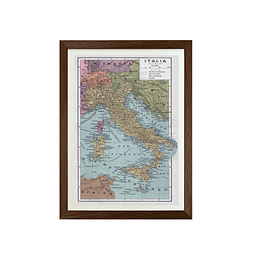 Mapa pineable Italia fines siglo XIX