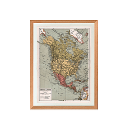 Mapa pineable America del norte fines siglo XIX