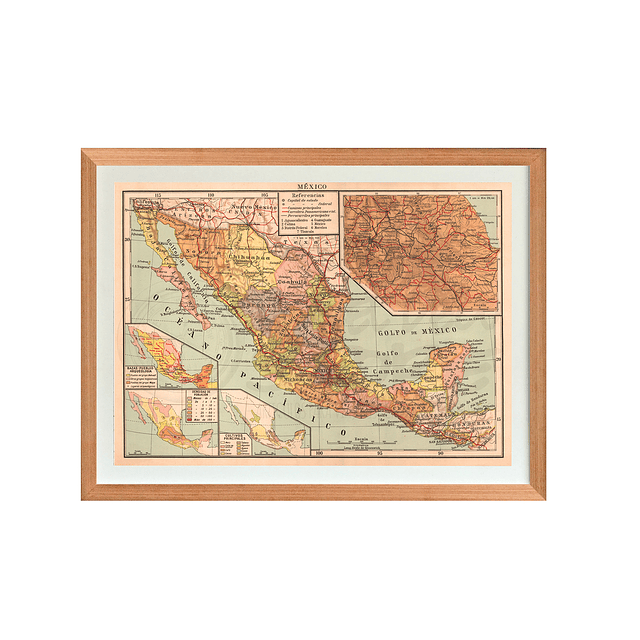 Mapa político México pineable