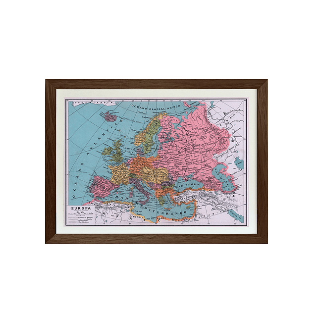 Mapa pineable Europa fines siglo XIX