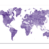 Mapa Mundi Acuarela Ilustrado 80x60 cms