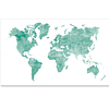 Mapa Mundi acuarela ilustrado 40x30 cms