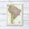 Print para enmarcar: mapa político América del Sur