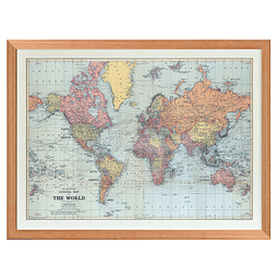 Mapa mundi contemporaneo XL pineable marco Mañio