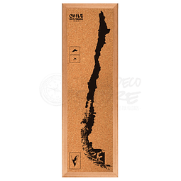 Mapa Chile corcho a la vista Travel Deco Store