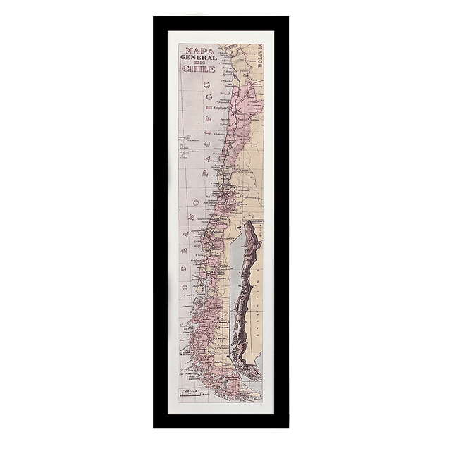 Mapa general de Chile pineable año 1944