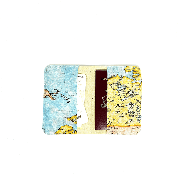 Porta pasaporte colección ATLAS tela colores: Japón