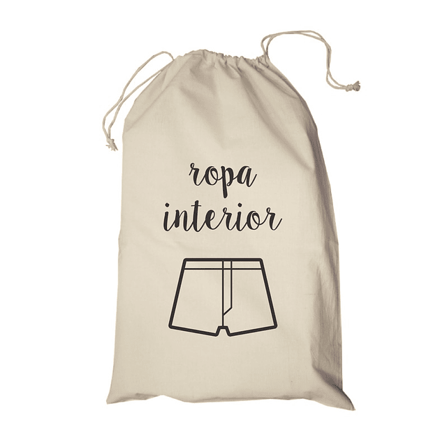 Bolsa/saco frase "ropa interior" 