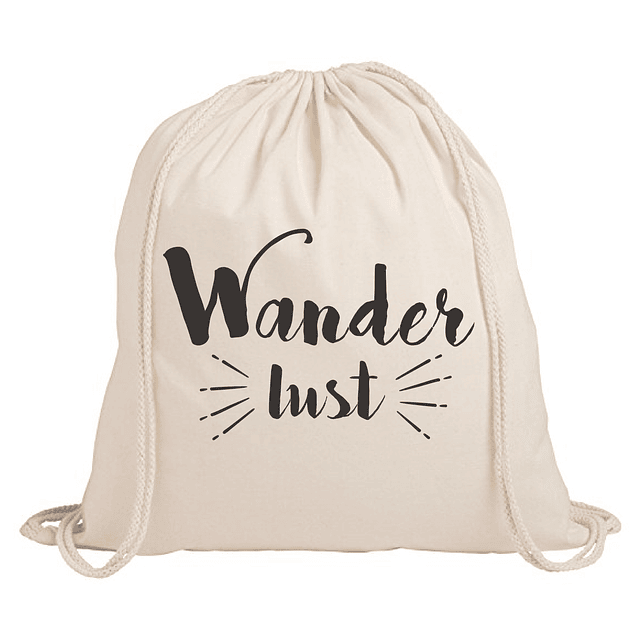 Mochila frase "wanderlust"