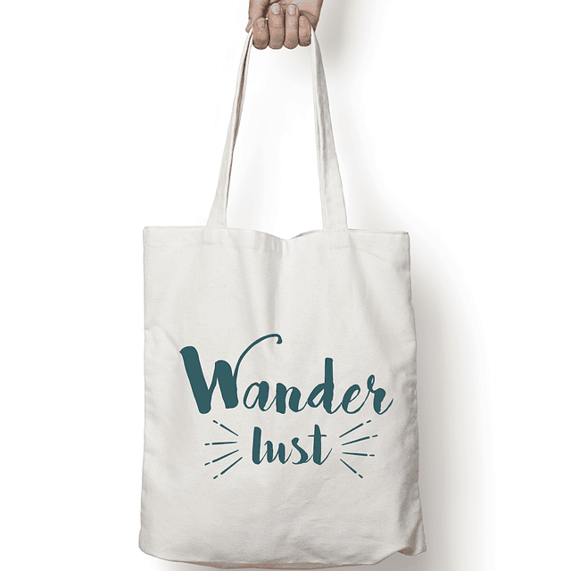 Totebag frase "Wanderlust"