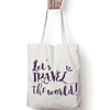 Totebag frase "Let's travel the world"