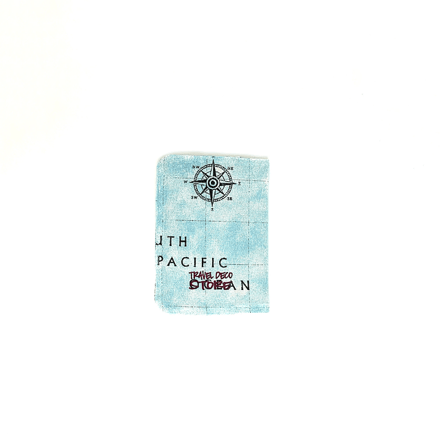 Porta pasaporte tela "mundi colores" 