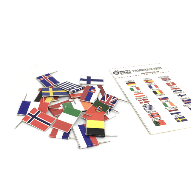 Set banderas pineables de Europa