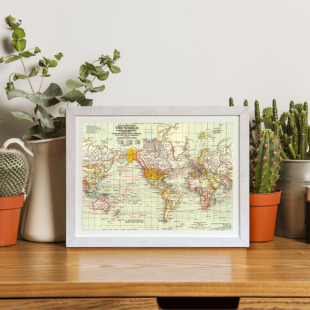 Mapa mundi rutas marítimas de viajes pineable