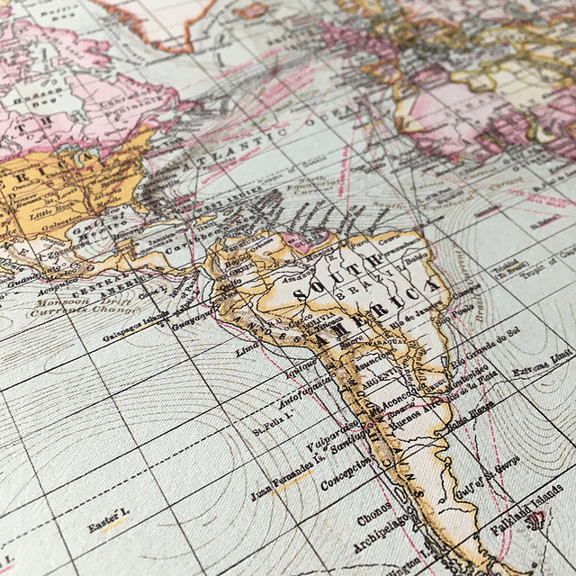 Mapa mundi rutas marítimas de viajes XL pineable