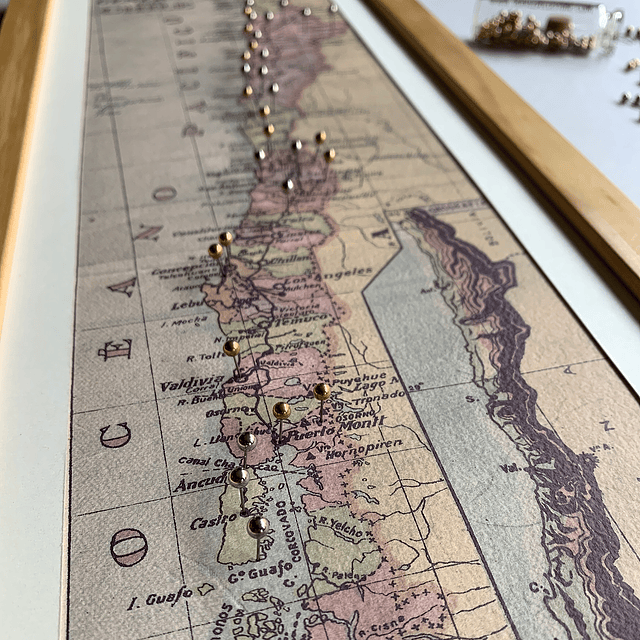 Reposición 100 pin para mapas pineables: dorado